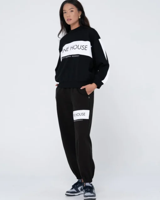 Rusty Alpine House Oversize Crew Neck Fleece | Womens Hoodies & Fleece