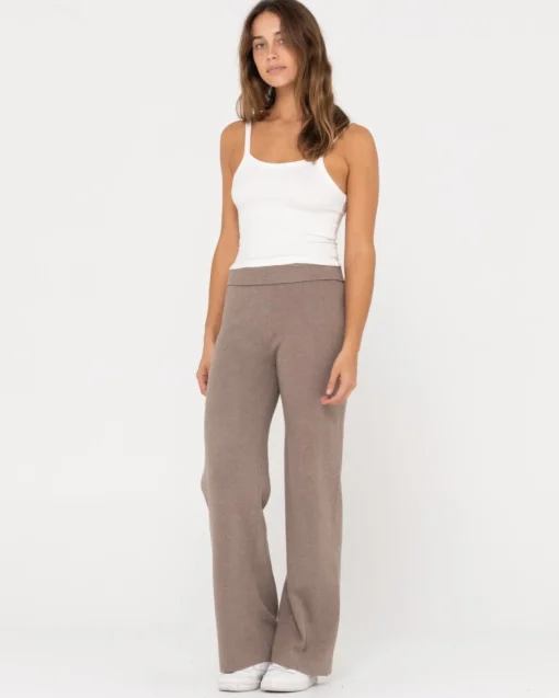 Rusty Amelia High Waisted Wide Leg Knit Pant | Womens Pants