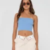 Rusty Amelia Strapless Knit Crop Top | Womens Fashion Tops