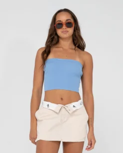 Rusty Amelia Strapless Knit Crop Top | Womens Fashion Tops