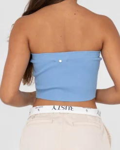 Rusty Amelia Strapless Knit Crop Top | Womens Fashion Tops
