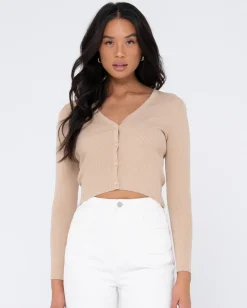 Rusty Avalon Long Sleeve Cardigan Knit Top | Womens Fashion Tops