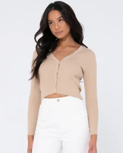 Rusty Avalon Long Sleeve Cardigan Knit Top | Womens Fashion Tops