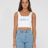 Rusty 1985 Baby Graphic Crop Tank Top | Womens Tees & Tanks