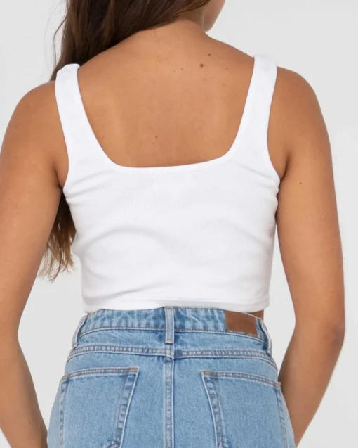 Rusty 1985 Baby Graphic Crop Tank Top | Womens Tees & Tanks