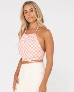 Rusty Bad Habits Halter Neck Top | Womens Fashion Tops