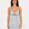 Rusty Balnear Floral Printed Cut Out Mini Dress | Womens Mini Dresses