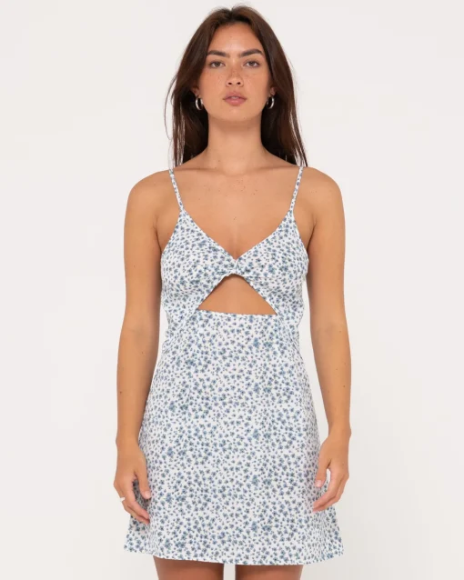 Rusty Balnear Floral Printed Cut Out Mini Dress | Womens Mini Dresses