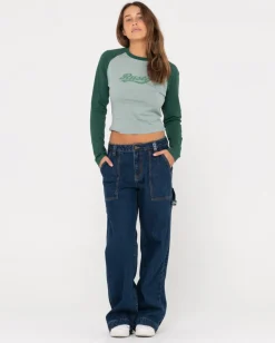 Rusty Billie Low Rise Denim Carpenter Jean | Womens Pants