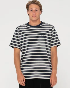 Rusty Biscuits Striped Short Sleeve Tee | Mens Tees