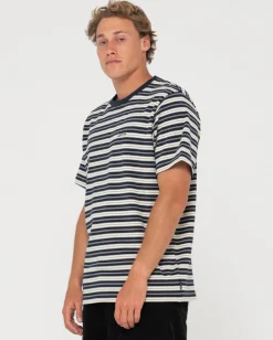 Rusty Biscuits Striped Short Sleeve Tee | Mens Tees