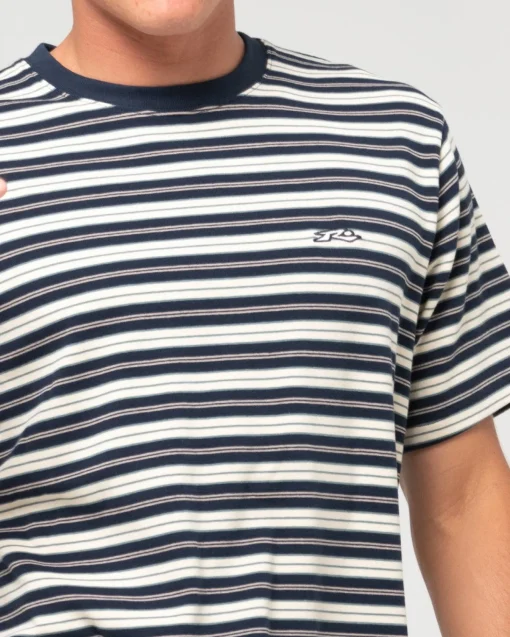 Rusty Biscuits Striped Short Sleeve Tee | Mens Tees