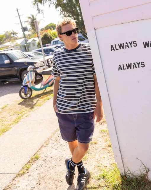 Rusty Biscuits Striped Short Sleeve Tee | Mens Tees