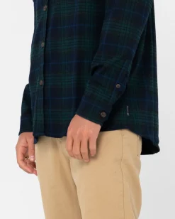 Rusty Black Watch Long Sleeve Flannel Shirt | Mens Shirts