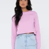 Rusty Blanks Long Sleeve Baby Tee | Womens Basics From 2 For $50*