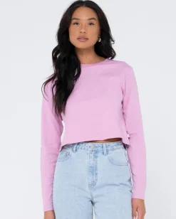 Rusty Blanks Long Sleeve Baby Tee | Womens Basics From 2 For $50*
