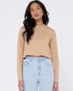 Rusty Blanks Long Sleeve Baby Tee | Womens Basics From 2 For $50*