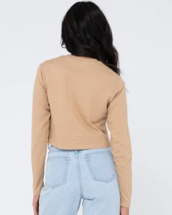Rusty Blanks Long Sleeve Baby Tee | Womens Basics From 2 For $50*