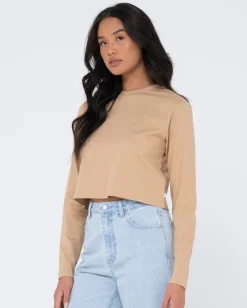 Rusty Blanks Long Sleeve Baby Tee | Womens Basics From 2 For $50*