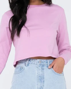 Rusty Blanks Long Sleeve Baby Tee | Womens Basics From 2 For $50*