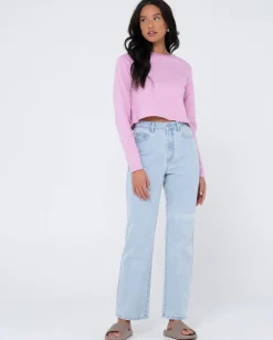 Rusty Blanks Long Sleeve Baby Tee | Womens Basics From 2 For $50*
