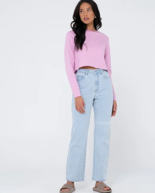 Rusty Blanks Long Sleeve Baby Tee | Womens Basics From 2 For $50*