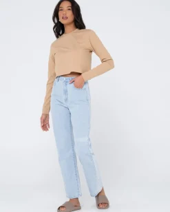 Rusty Blanks Long Sleeve Baby Tee | Womens Basics From 2 For $50*