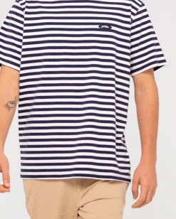 Rusty Blazewater Short Sleeve Striped Tee | Mens Tees