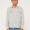 Rusty Boat Day Linen Long Sleeve Shirt | Mens Shirts