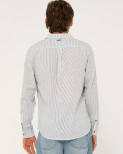 Rusty Boat Day Linen Long Sleeve Shirt | Mens Shirts
