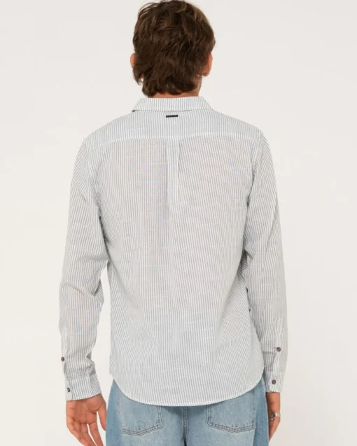 Rusty Boat Day Linen Long Sleeve Shirt | Mens Shirts