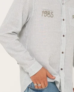 Rusty Boat Day Linen Long Sleeve Shirt | Mens Shirts