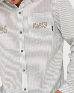 Rusty Boat Day Linen Long Sleeve Shirt | Mens Shirts