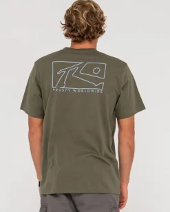 Rusty Boxed Out Short Sleeve Graphic Tee | Mens Tees