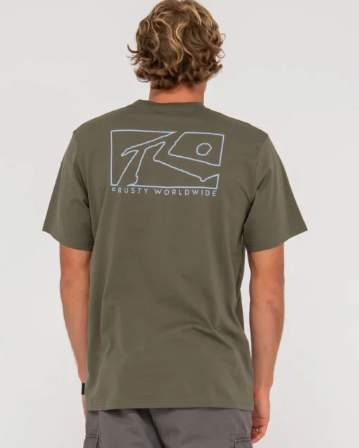 Rusty Boxed Out Short Sleeve Graphic Tee | Mens Tees