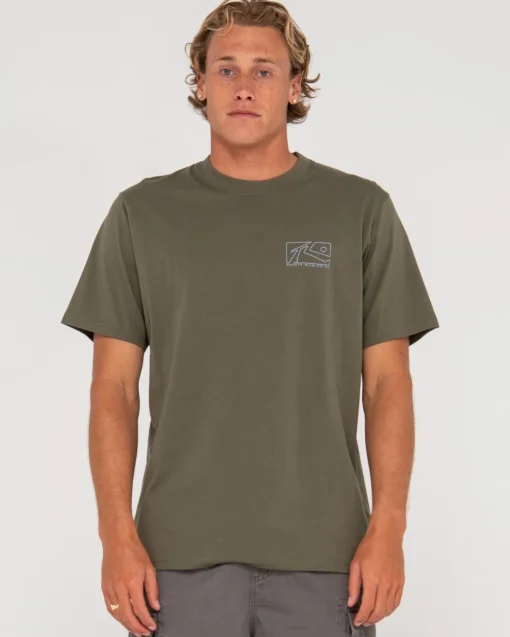 Rusty Boxed Out Short Sleeve Graphic Tee | Mens Tees