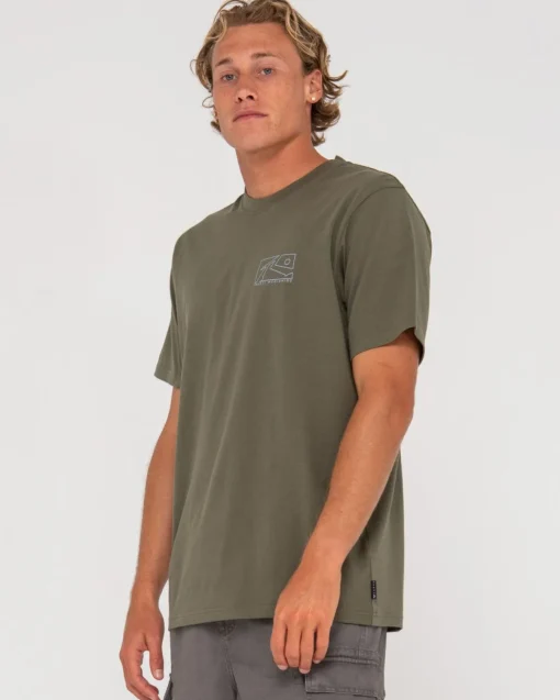 Rusty Boxed Out Short Sleeve Graphic Tee | Mens Tees