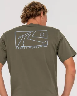 Rusty Boxed Out Short Sleeve Graphic Tee | Mens Tees