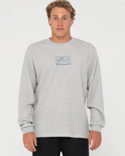 Rusty Boxed Out Waffle Long Sleeve Tee | Mens Tees