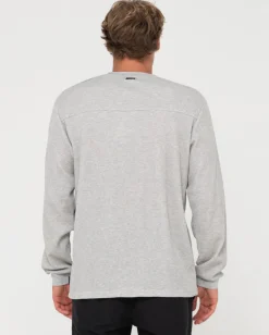 Rusty Boxed Out Waffle Long Sleeve Tee | Mens Tees