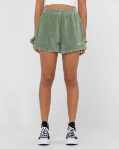 Rusty Bronte High Waisted Cord Short | Womens Shorts