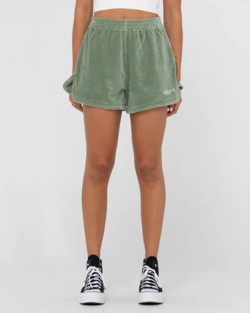 Rusty Bronte High Waisted Cord Short | Womens Shorts
