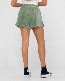 Rusty Bronte High Waisted Cord Short | Womens Shorts