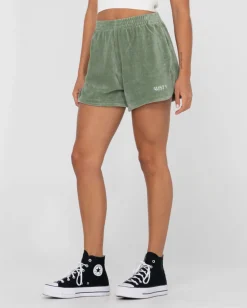 Rusty Bronte High Waisted Cord Short | Womens Shorts