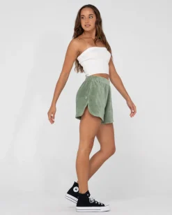 Rusty Bronte High Waisted Cord Short | Womens Shorts