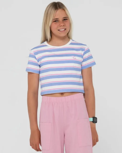 Rusty Camila Stripe Cropped Teee Girls | Kids Tops