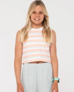 Rusty Camila Stripe Muscle Tank Girls | Kids Tops
