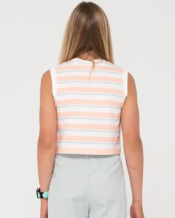 Rusty Camila Stripe Muscle Tank Girls | Kids Tops