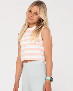 Rusty Camila Stripe Muscle Tank Girls | Kids Tops