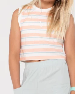 Rusty Camila Stripe Muscle Tank Girls | Kids Tops